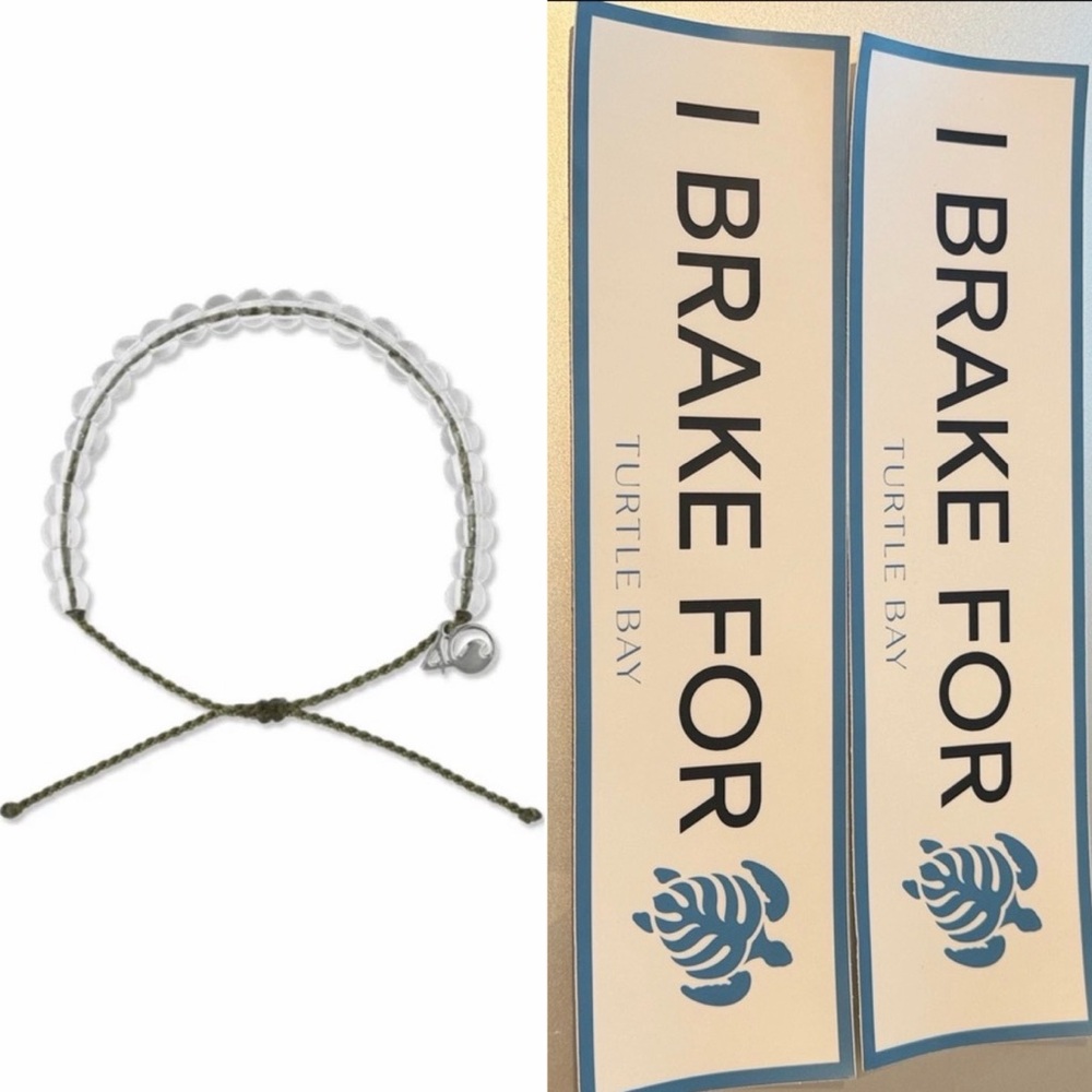 4Ocean Leatherback Sea Turtle Bracelet *NEW, SOLD OUT! MSRP: $40+tax + Stickers